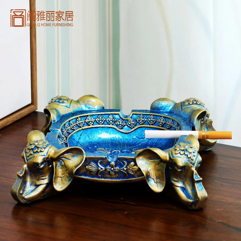 Elephant ashtray resin handicraft decoration personality Home Furnishing ashtray