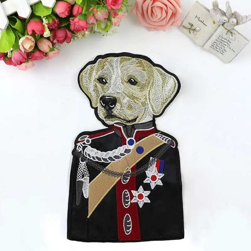 Large Dog Sewing Accessories Patchworks Cartoon Patches Clothing Applique Fabric For Handmade design Sweater Coat decoration