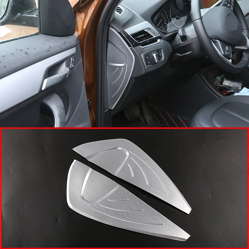 For BMW X1 F48 2016 2017 For BMW X2 F47 2018 Car Styling Aluminum alloy Accessories Dashboard Side Decorate Cover Trim 2pcs/set