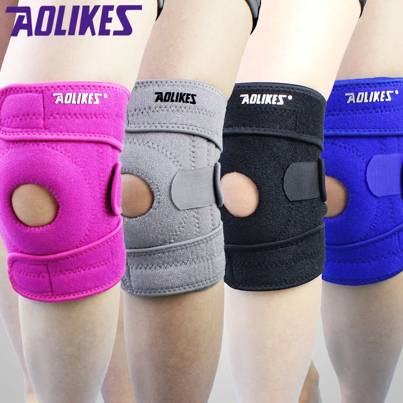 AOLIKES 1 pair knee pads for cycling mountaineering Meniscus injury protetor de joelho support Sports kneepad rodilleras brace