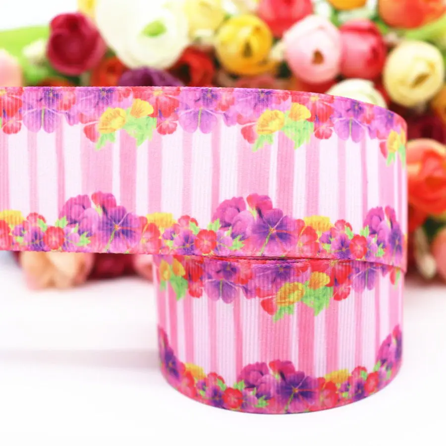 10 Yards Blumen-/Kuchenmuster-Grosgrainband 1,5" 38MM für Haarschleifen, DIY-Bastelarbeiten, handgefertigte Accessoires M19042402 – Detail 9