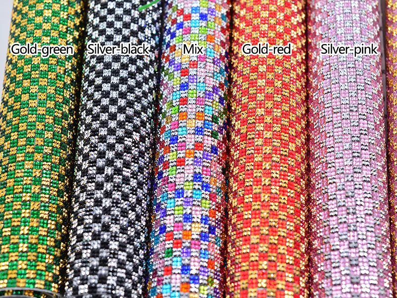 JUNAO 24*40cm Self Adhesive Rhinestones Fabric Mesh Trim Resin Crystal Stickers Strass Appliques Band For DIY Jewelry Crafts
