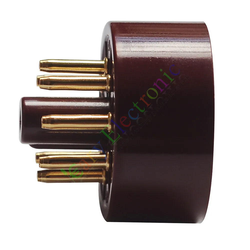 

Wholesale and retail 50pc 8Pin Red Gold Bakelite Vacuum Tube sockets Saver Fr 6L6 EL34 KT88 audio amp free shipping