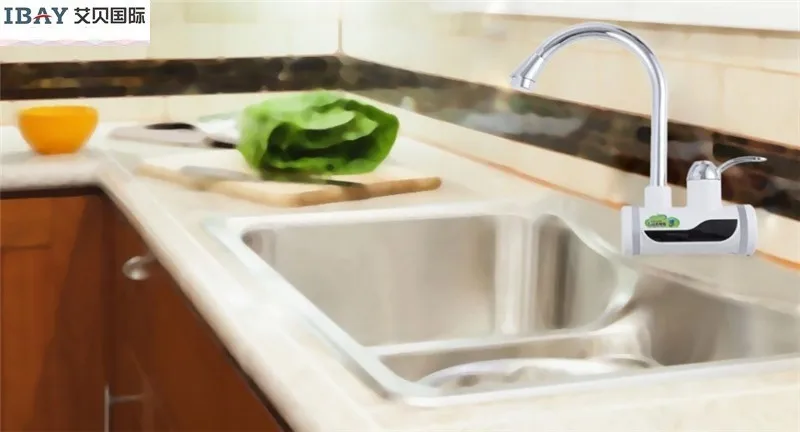 Электрический смеситель для горячей воды 473-BD3000W-C, с цифровым дисплеем