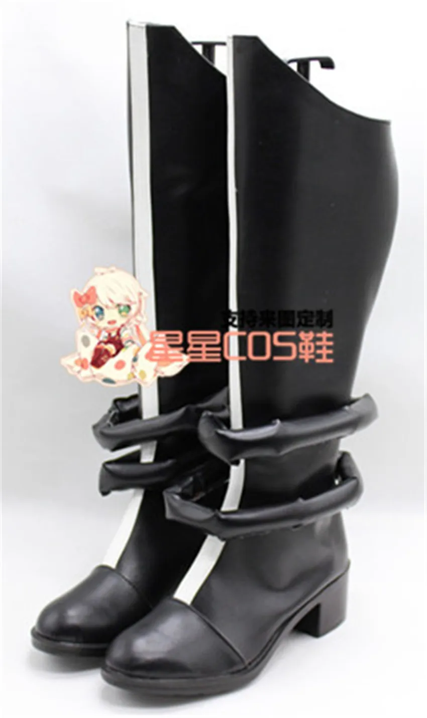 D.Gray-man Linali Lee Black Adult Halloween Christmas Cosplay Shoes Boots X002