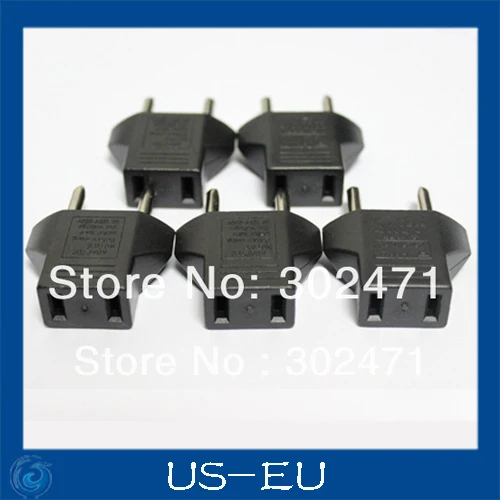 20pcs/lot US to EU, Flat to Round Power Plug Convertor,plug adapter Free shipping