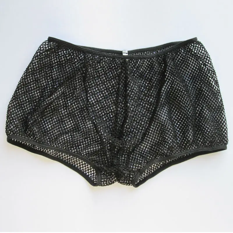 Sexy Mens Trunks C-thru Net Spider Net boxer trunks G4229