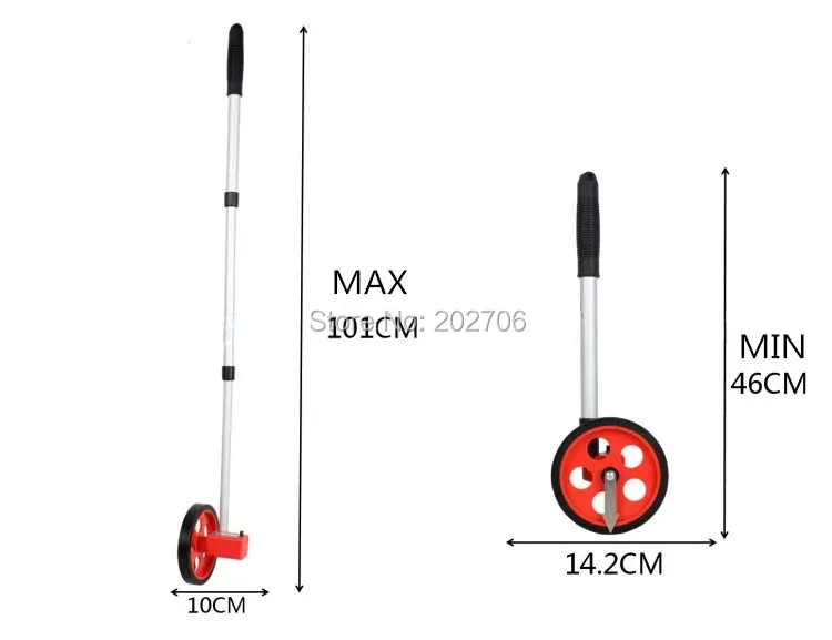 

Складное колесо для измерения расстояния 0-9999,9 м, переносное колесо для измерения расстояния
