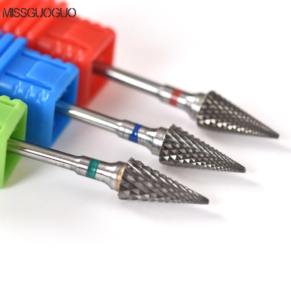 

missguoguo New Nail Drill Bits Milling Cutters for Electric Manicure Machines Polish Nails Carbide Nail Files Rotary Accessories