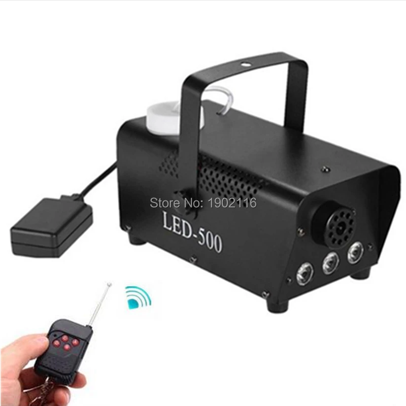 Fog Machine With RGB LED Lights, DJ Smoke Machine With Wireless and Wired Remote Control, Home Party Show Stage Pump Fogger