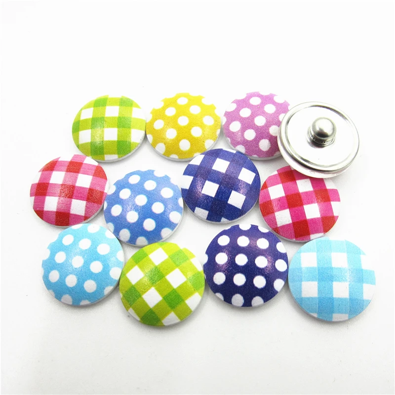 10pcs/lot Mix Printing Flowers Snap Buttons 18mm snap buttons Ginger Snap Bracelet&Bangles DIY Snap Jewelry Charms
