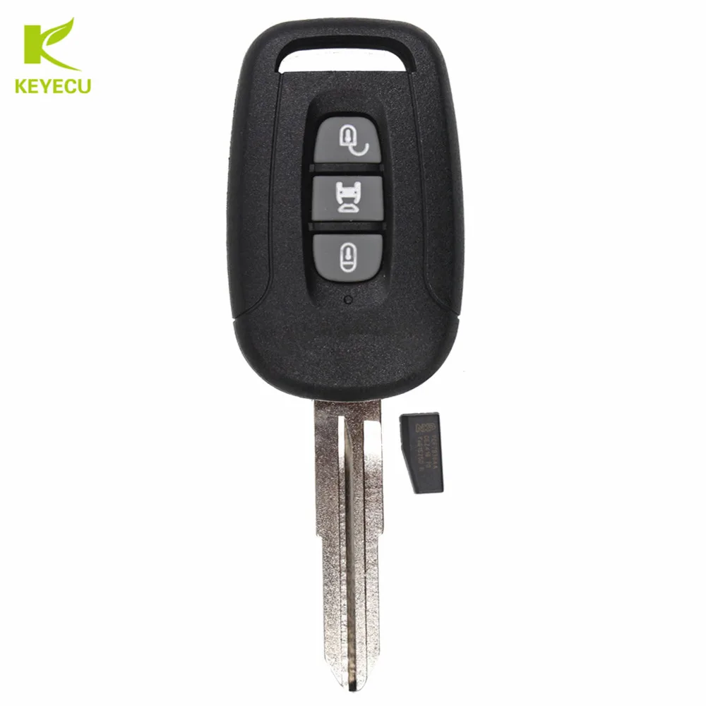 KEYECU nowy, nieobcięty pilot zdalnego sterowania bezkluczykowego 3 przyciski 433 MHz ID46 Chip dla Chevrolet Captiva 2008-2013 FCC: OKA-151T