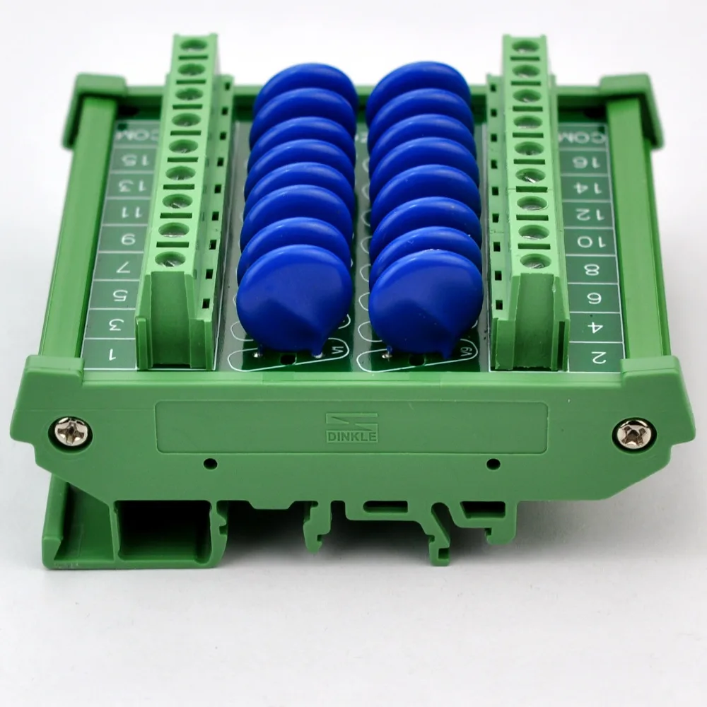16 채널 커먼 딘 레일 30V SIOV 배리스터 서지 보호 SPD 모듈.