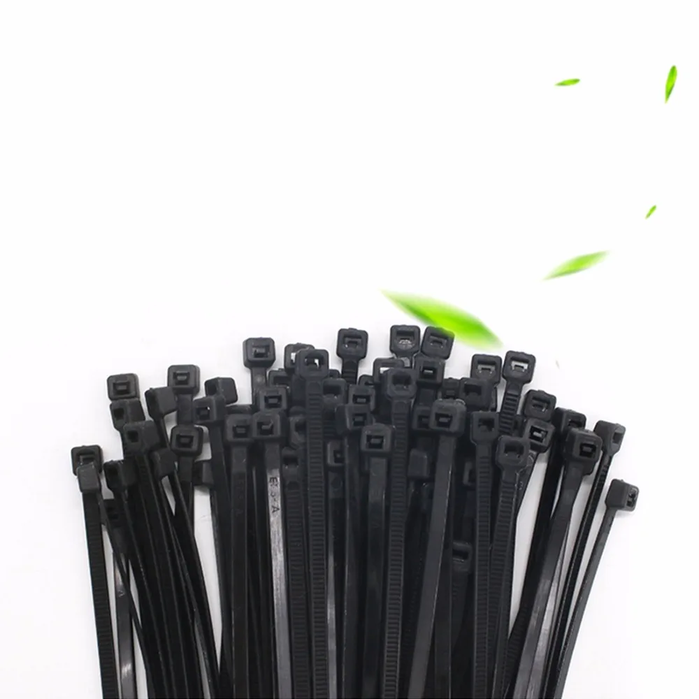 

NEW 50pcs black nylon self-locking cable ties anti-corrosive plastic wire straps 5*400mm