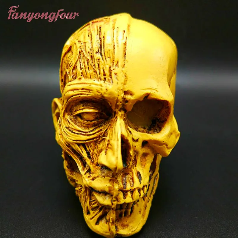 

Free shipping skull human musculoskeletal silicone mold soap cake chocolate pudding mold jelly candy ice Cookies