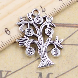 10pcs Charms Money Tree 29x21mm Antique Silver Color Pendants Making DIY Handmade Jewelry Factory Wholesale