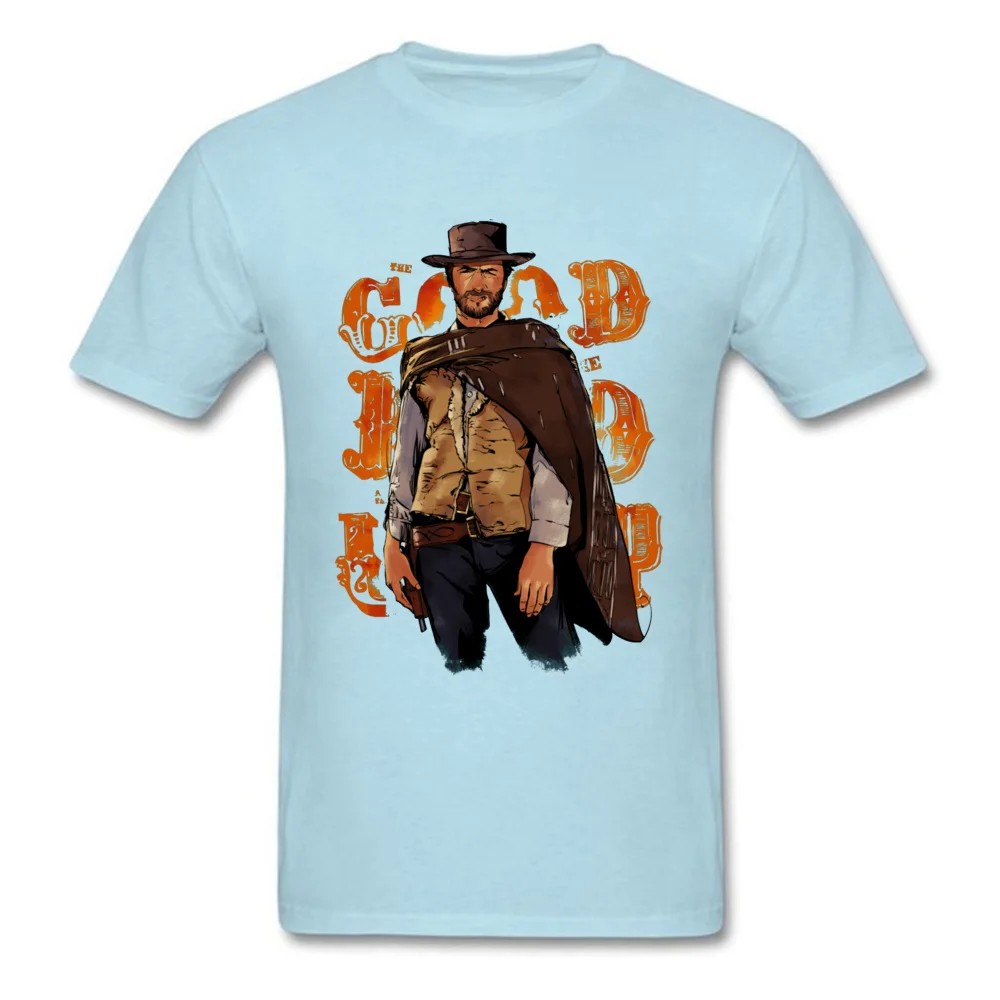 Male Tshirt Clint Eastwood Good Bad Ugly T Shirt Short Sleeve Men T-shirt Hiphop Kpop Cotton Crewneck Plus Size Vintage T Shirts