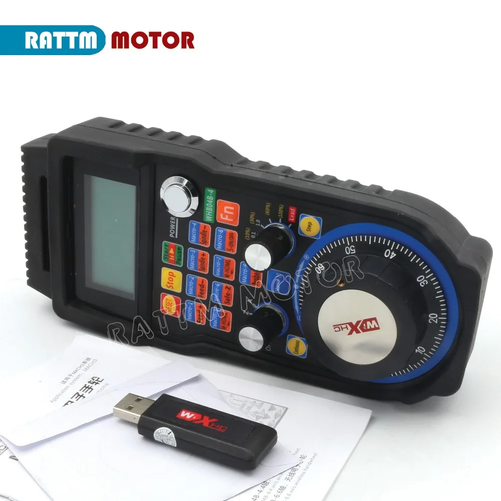 【BR】 XHC 4 / 6 Axis CNC Mach3 Wireless Handwheel WHB04B MPG Pendant Handwheel USB Receiver for CNC Milling Machine