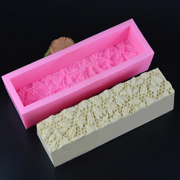 Toast Soap Mold Molds Soap Moulds Handmade Soap Mold Aroma Stone Fondant Cake Direction Silica Gel Bee Design Silicone 001 PRZY