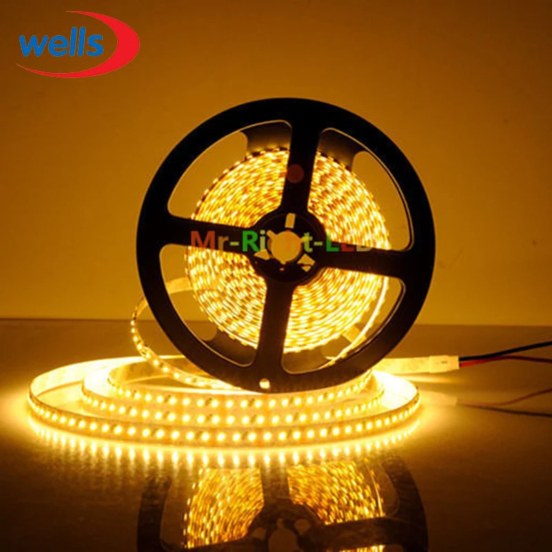 HQ 5M Superbright 5mm High Bright 3014 SMD 120leds/M White / Warm White/Red/Blue/Green/Yellow LED Strip DC12V Not Waterproof