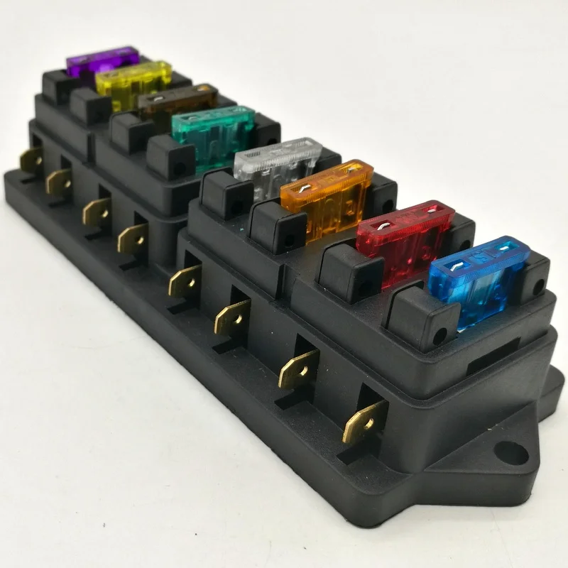 

Universal 12v 8Way Fuse Box Block Fuse Holder Box Fuse Accessory