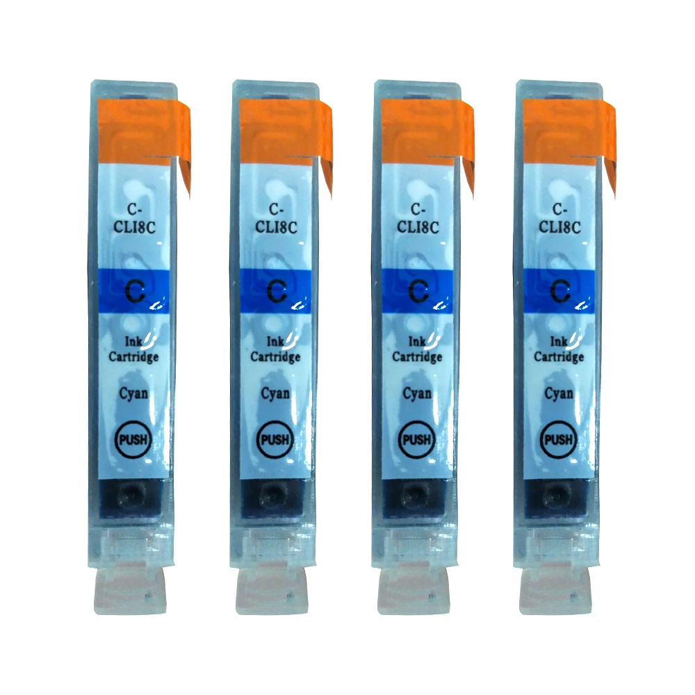 4PK CLI-8 Cyan Ink Cartrdiges For Canon iP4200 IP4300 iP4500 iP5100 iP5200 iP5200R iP5300 MP500 MP530 MP600 MP600R MP610 MP800