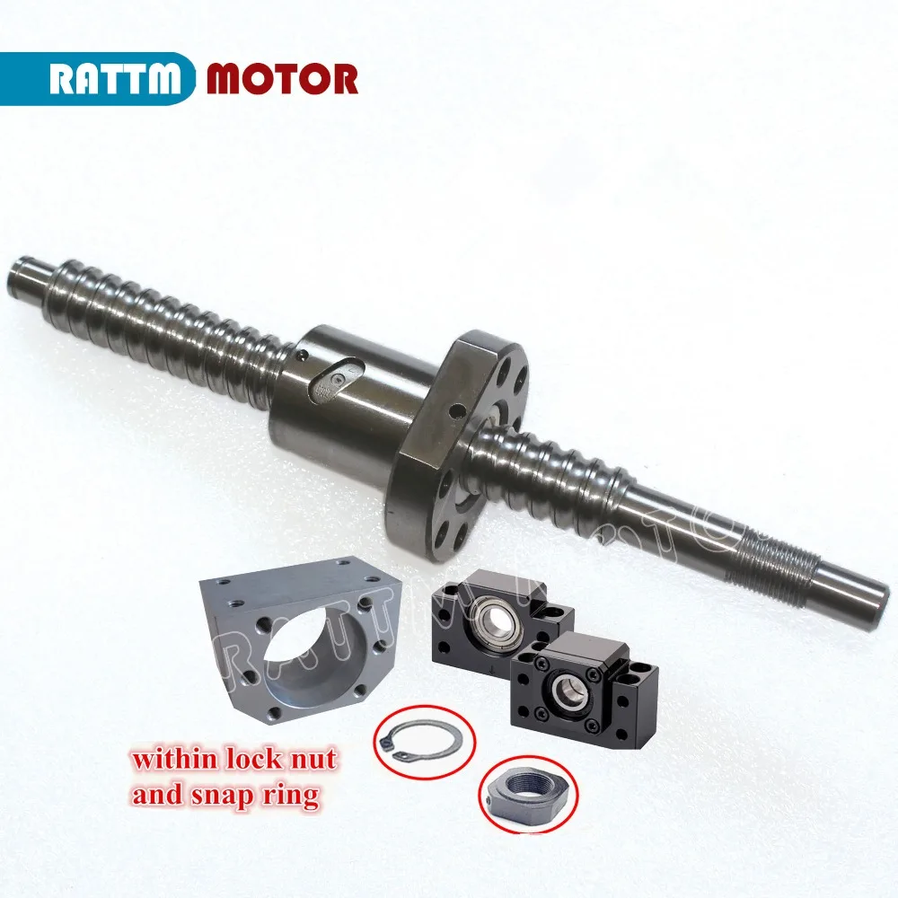 6Pcs SBR20 300 600 1000mm linear guide Rail  & Ball screw SFU1605 350 650 1050mm & 3set BK/BF12 etc. for CNC Part / 3D printer