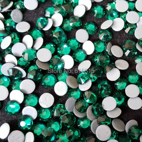 jpstrass hotfix  ss30 Emerald flatback hot fix rhinestone 288pcs  for garment accessory,shiny rhinestone for rhinestone transfer