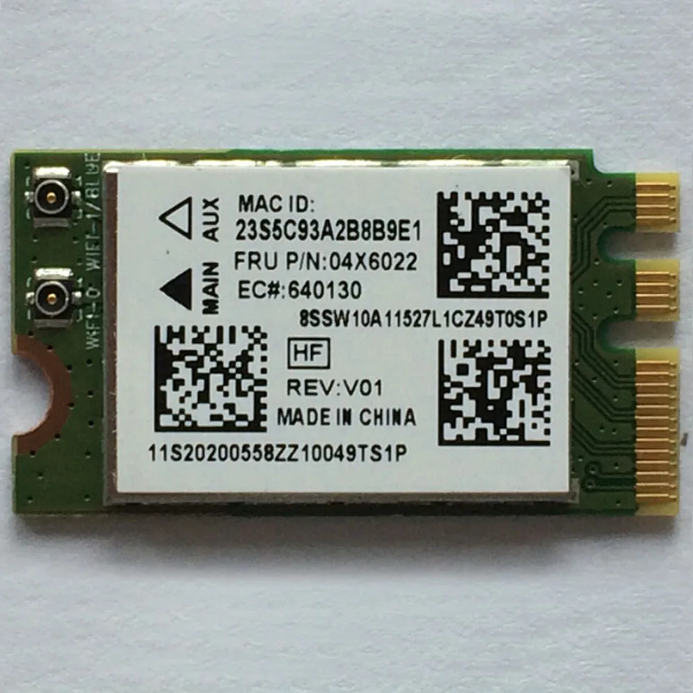 

QCNFA335 WiFi + BT 4.0 M.2 Wifi Card For Lenovo Y40 Y50 B50 E10-30 Series,FRU 04x6022 20200558