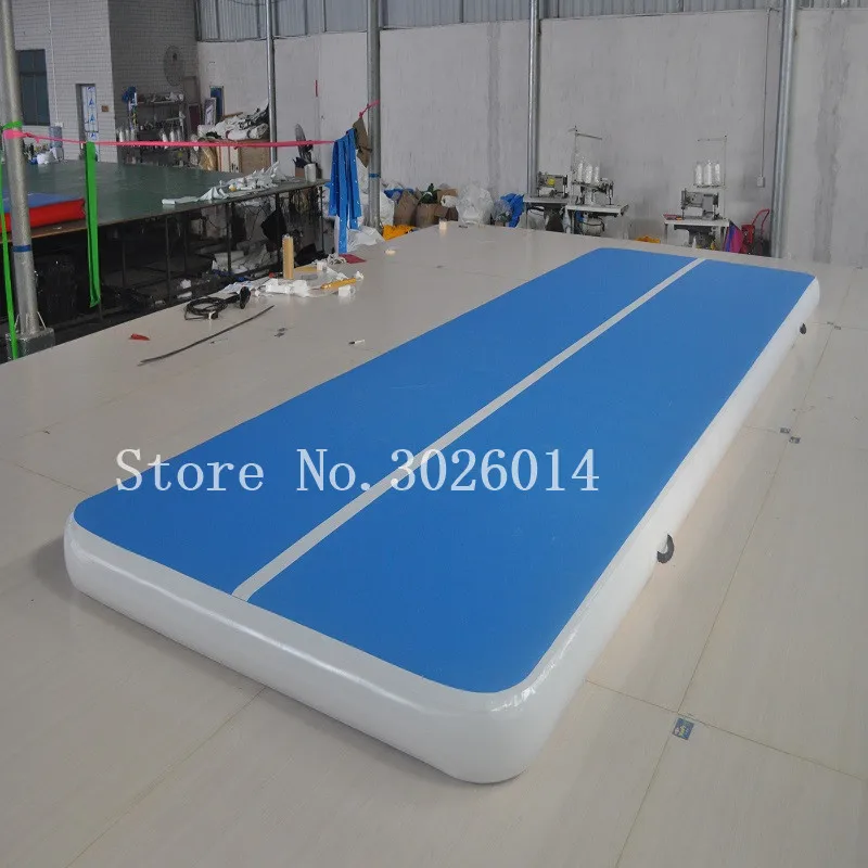 HIBADOU Air Floor Track Tumbling Gym Mat 6*2*0.2m Airtrack Flooring Mat Inflatable Gymnastics Mat Landing Mat With a Pump