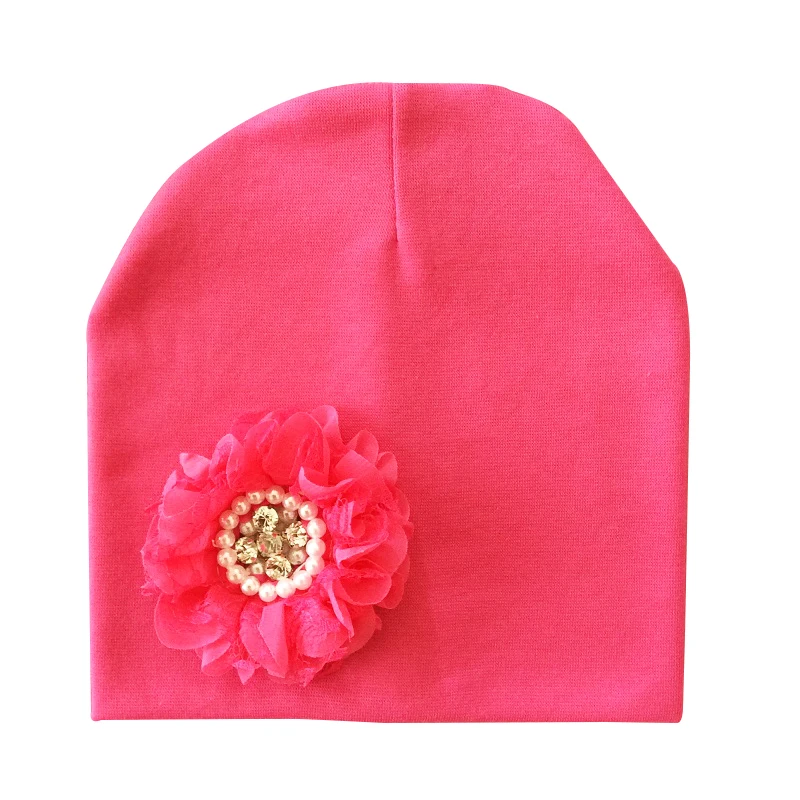 Cotton Floral Baby Hat Flower Baby Cap Children Bonnet Kids Beanie For Girls