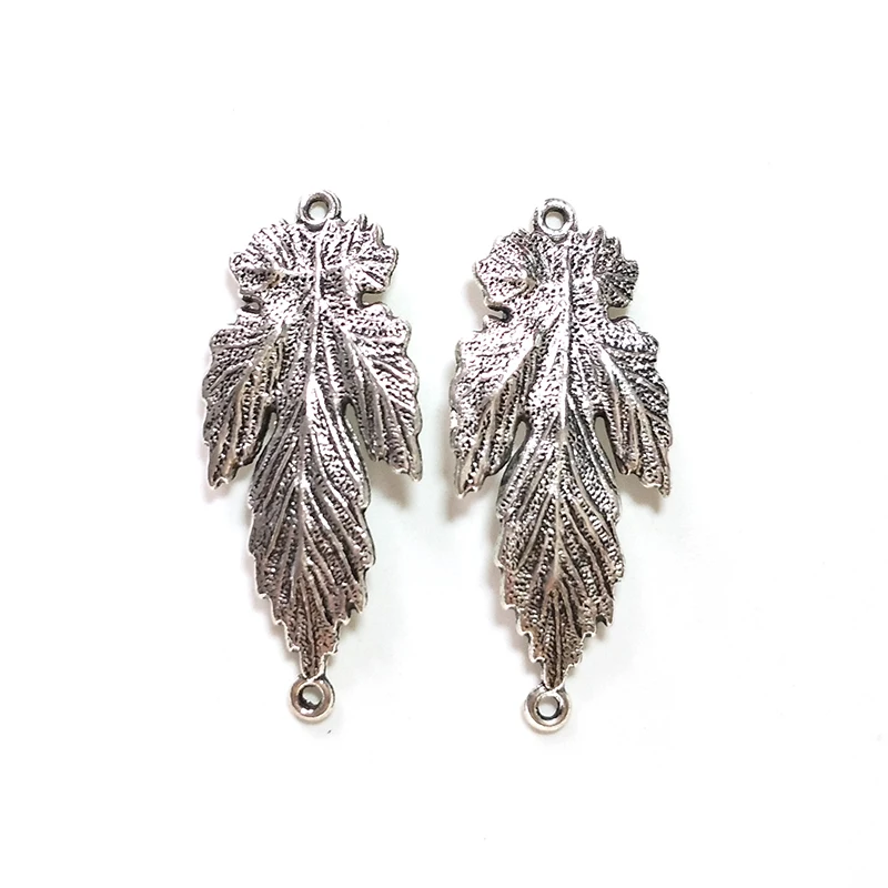 Nowy 5 sztuk 51*21MM stop cynku Retro liść klonu złącza Charms zawieszki dla naszyjnik DIY biżuteria akcesoria — zdjęcie 3