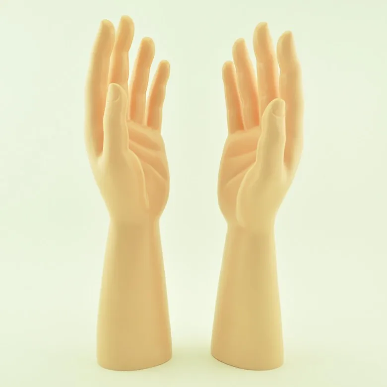 

One Pair PE Male Mannequin Hand,Realistic Manikin Dummy Hands Model