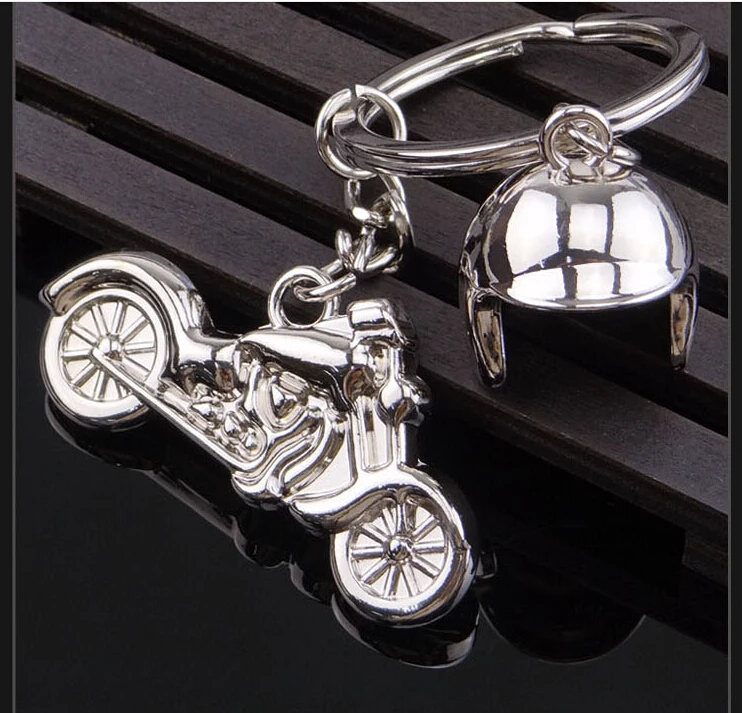 Helmet Motorcycle Metal Metal keychain -  Hot Sale Cute Safety Helmet Knight Hat Car Metal keychain Bag Key Ring Jewelry 17327