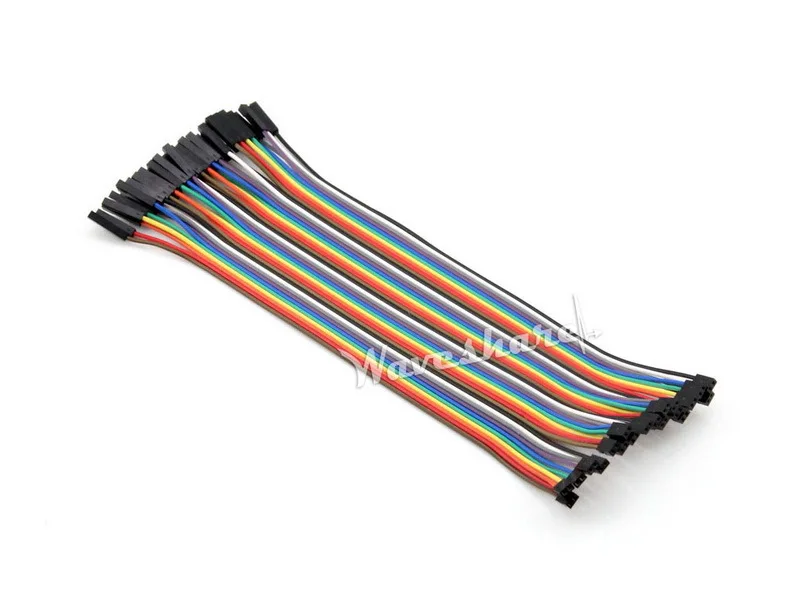 10pcs/ lot Jumper Wire 40-pin 2-to-2.54-pitch 200mm 2.0mm Pitch to 2.54mm Pitch Dual Female Length 200mm Color Breadboard Cable