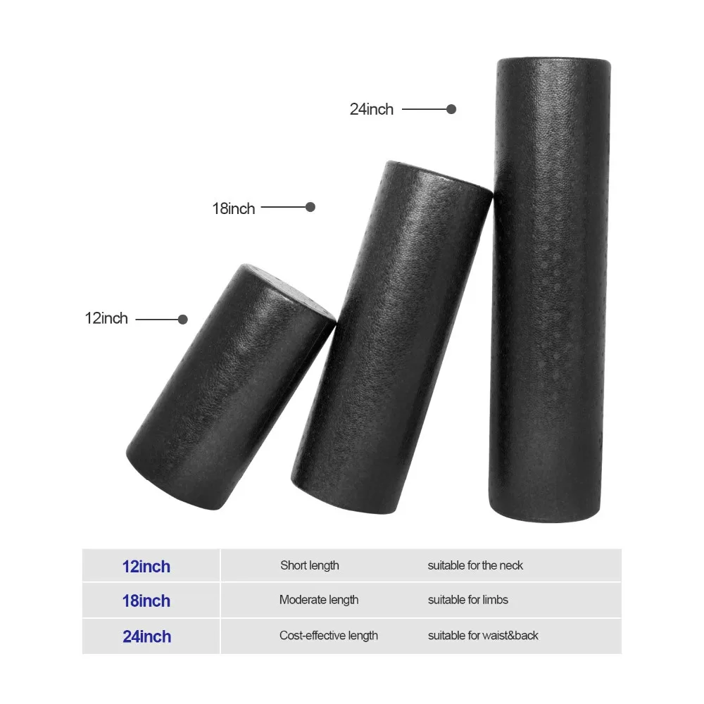 30/45/60cm Yoga Block Roller EPP High Density Fitness Foam Roller Deep Tissue Massage Pilates Body Muscle Release Exercises