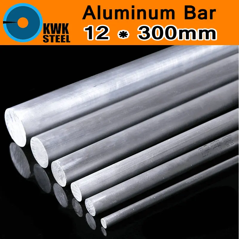 

12*300mm Aluminum 6061 Round Bar Aluminium Strong Hardness Rod for Industry or DIY Metal Material Mould CNC Mold Free Shipping