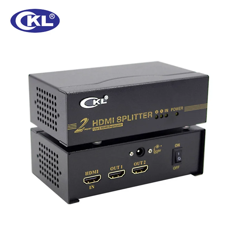 CKL HD-92 1x2 2 ميناء HDMI الفاصل دعم 1.4V 3D 1080P ل PC مراقب