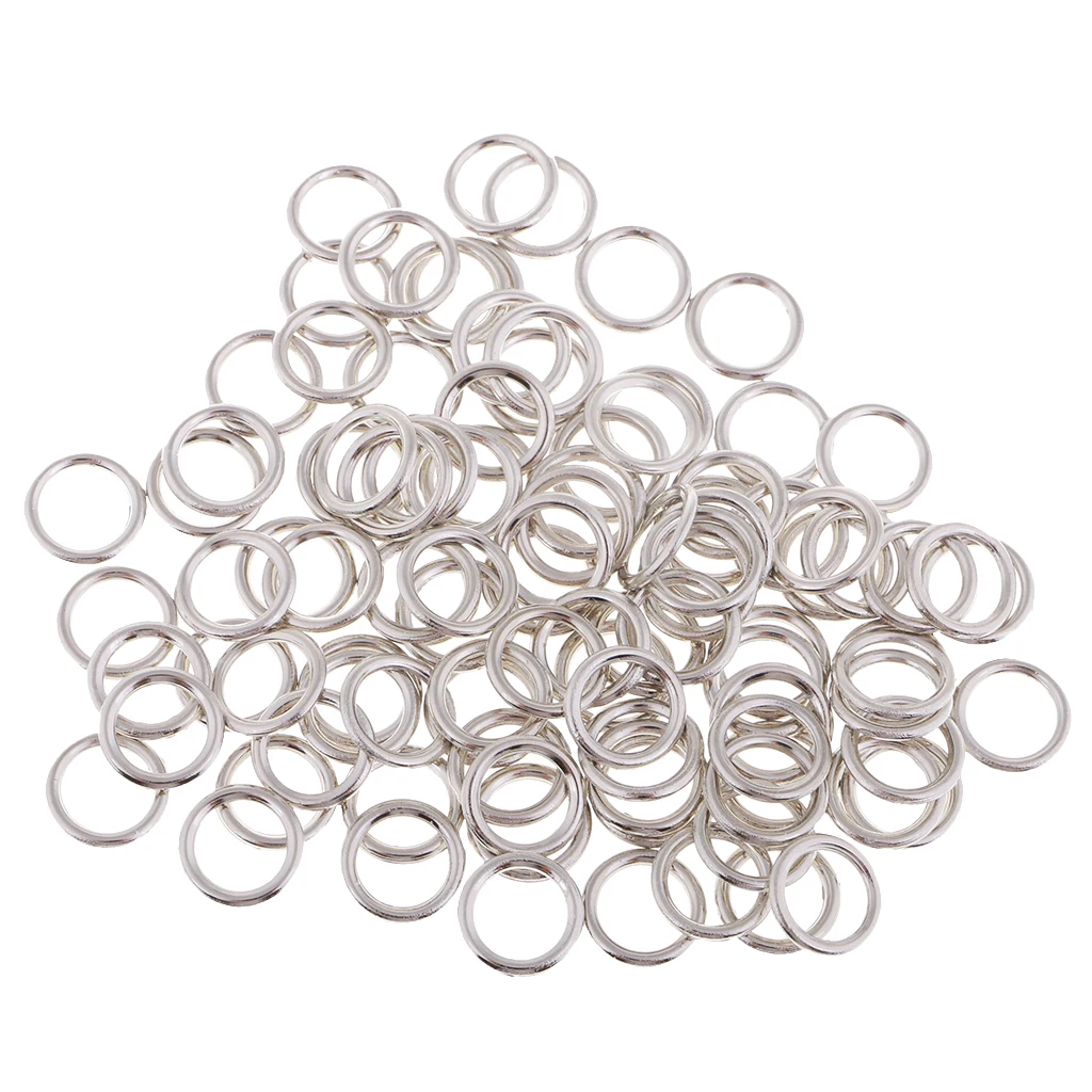 100 Pieces Alloy Bra Strap Adjuster Slider O Ring Lingerie DIY Sewing Crafts Silver