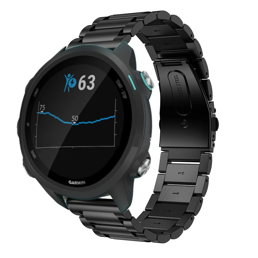 Ремешок из нержавеющей стали для Garmin Forerunner 245 245M 645/Vivoactive 3 Music/Vivomove HR Браслет, Смарт-часы, браслет Correa