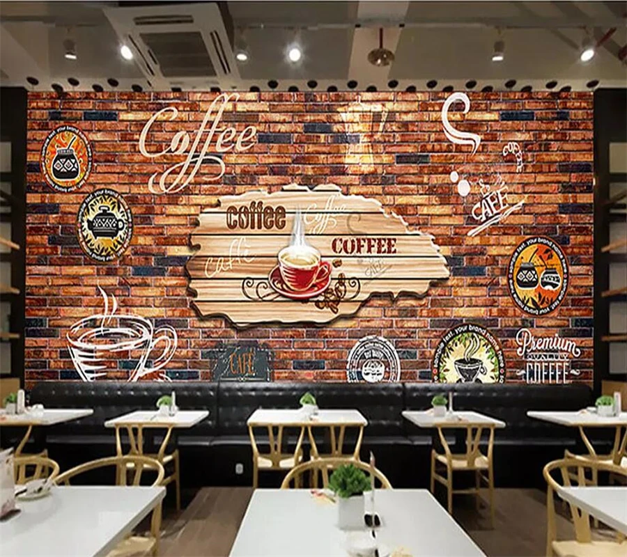 

wellyu Custom wallpaper 3d photo murals cafe vintage brick wall papel de parede 3d background wall papers home decor wallpaper