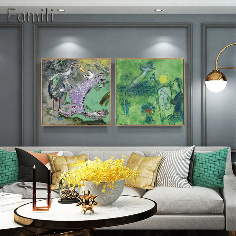 Modern Light - Colored Abstract Decorative Painting Canvas Print Painting Poster Art Wall Picture for Living Room Home Décor