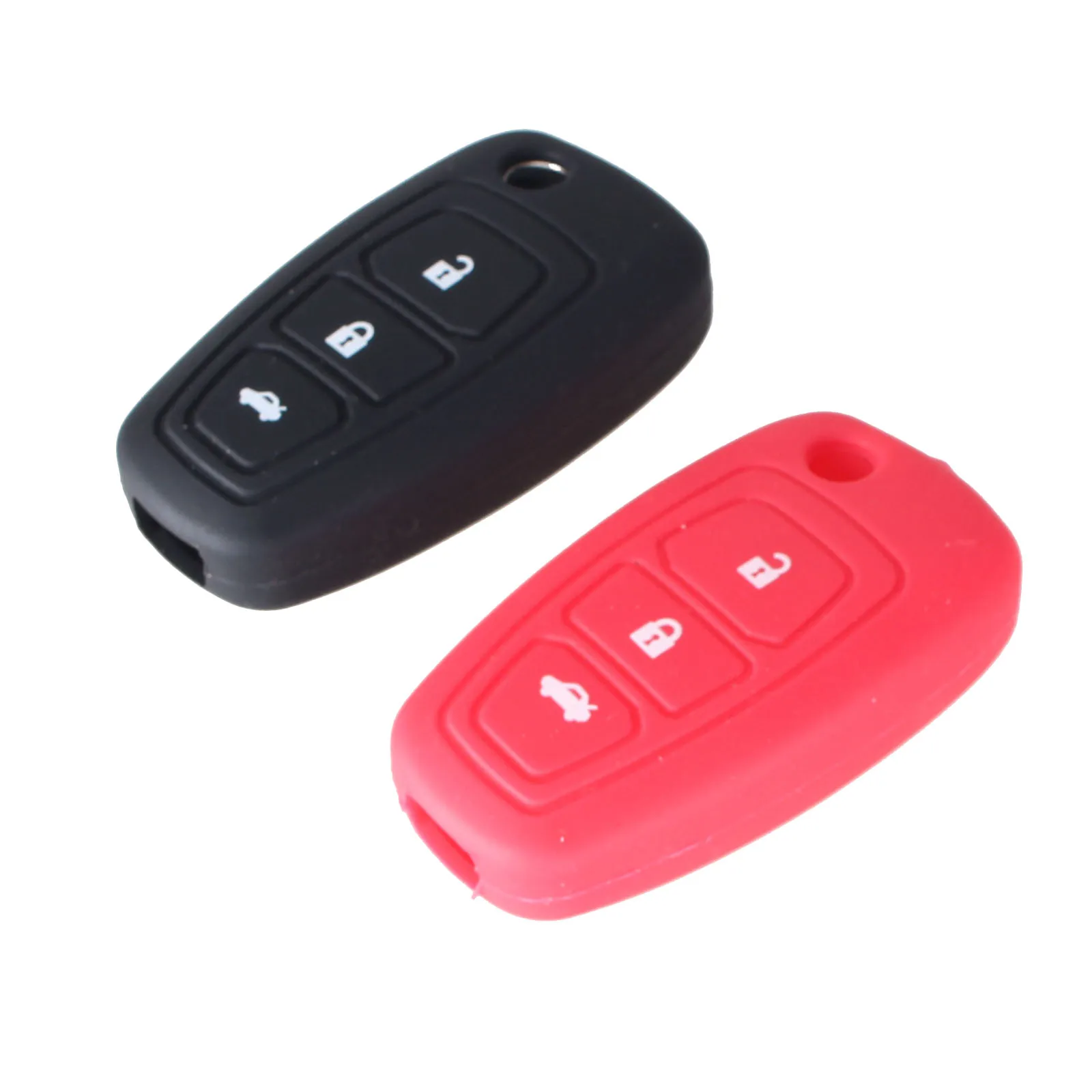 KEYYOU 3 Button Silicone Car Remote Key Fob Cover Case For Ford Fiesta Focus Ranger Mondeo Kuga Escape Ecosport Car Styling