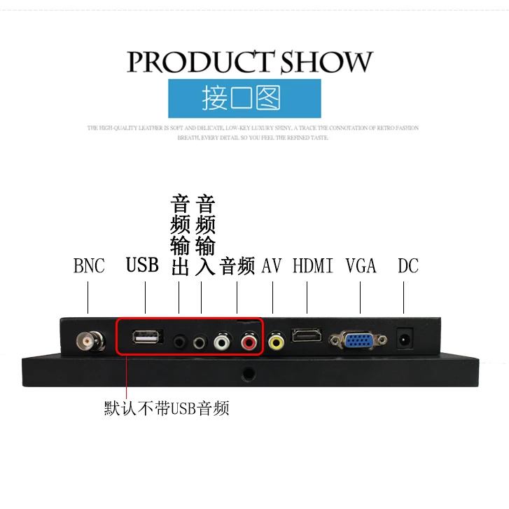 Imagem -04 - Monitor Lcd Industrial Bnc Polegadas Computador Vga Hdmi 1280x800