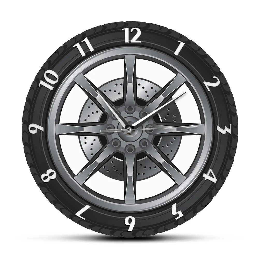 Car Service Repair Garage Owner Tire Wheel Custom Car Auto Wall Clock Watch Vintage Cool Mechanic Gift Ideal For Car Workshop