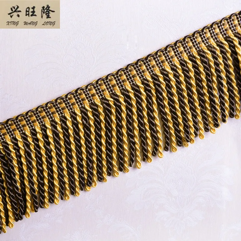 

XWL 12M/Lot 11cm Wide Rayon Twisted Trimming Rope Lines DIY For Curtain Sofa Edge Decorative Lace Ribbon Trim Tassel Fringe