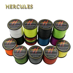 Hercules Braid Fishing Line 4 Strands Strong 500M PE Sea Carp Fishing Line Tresse Peche Angeln 6LB-100LB 13 Colors Fishing Cord