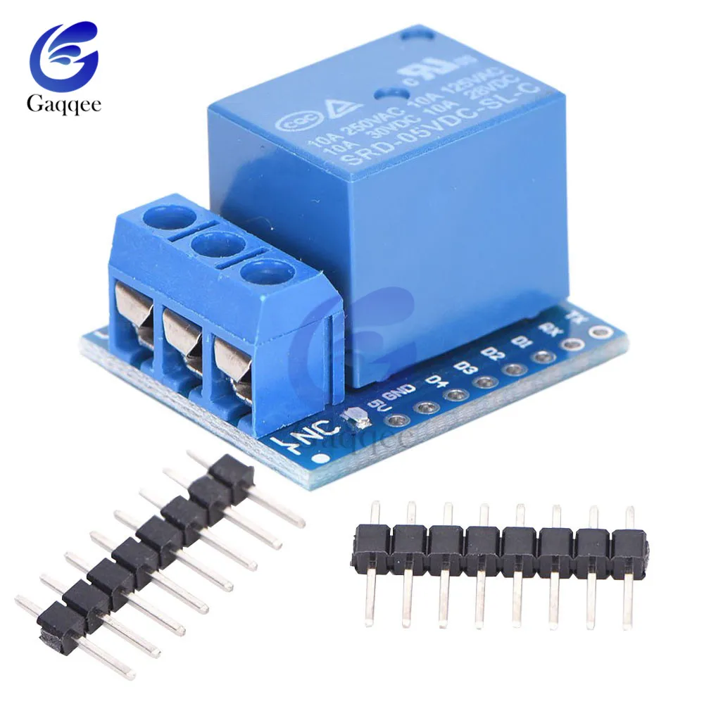 DC 5V 1 Channel WeMos D1 Mini Relay Shield for Arduino ESP8266 Development Board Power Supply Module WeMos D1 Mini Relay Module