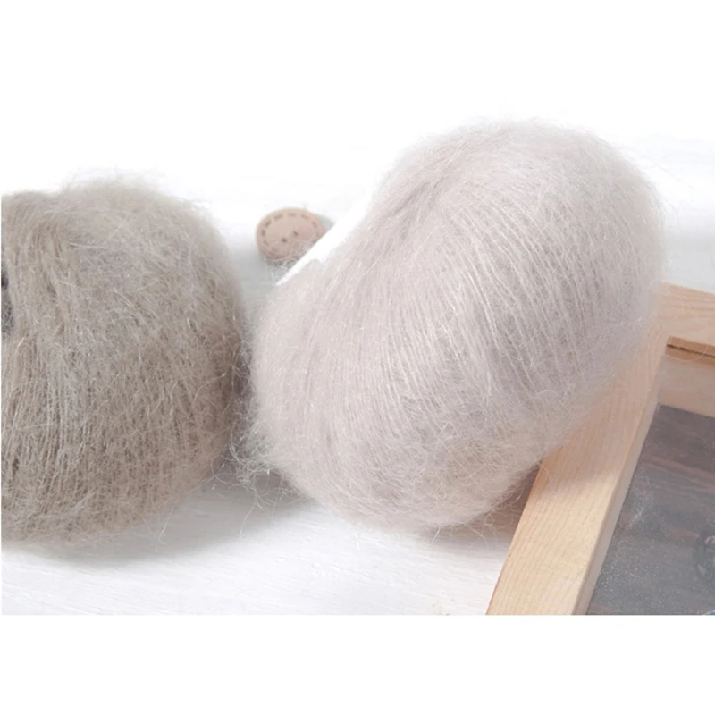 High Quality 250g 10 Balls Natural Mohair Cashmere Yarn for Hand Knitting Luxury Fur Angola Woolen Hairy Skein