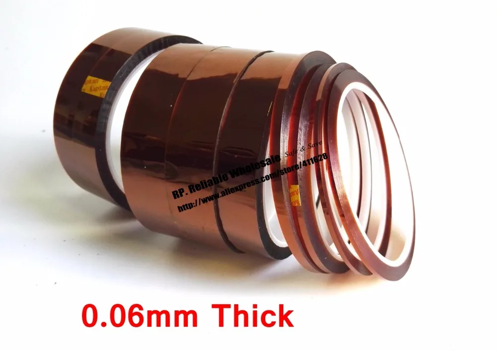 

0.06mm thick 120mm wide 33M Length, Heat Withstand Poly imide tape fit for PCB Soldering Mask